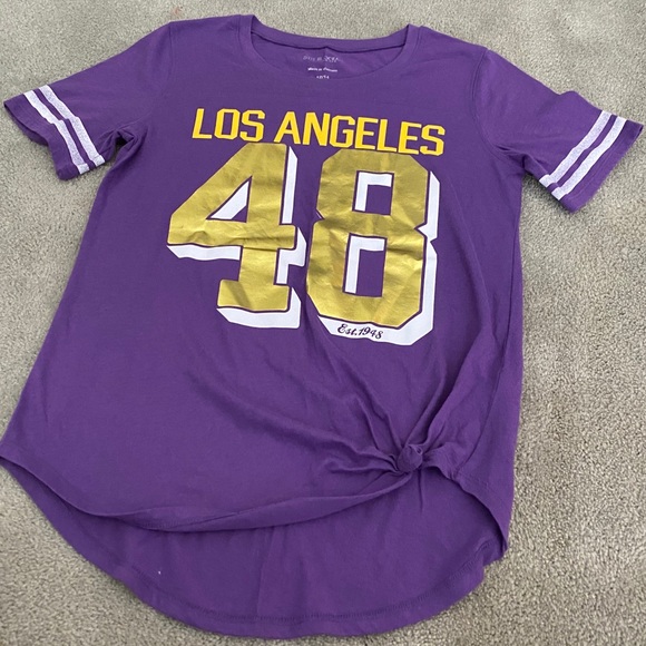 Youth Girls Lakers Tee Top - Picture 3 of 7